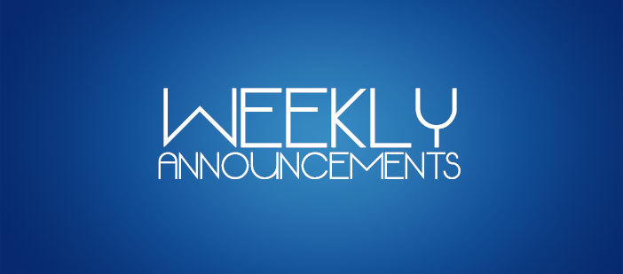 Middle and High Weekly Announcements