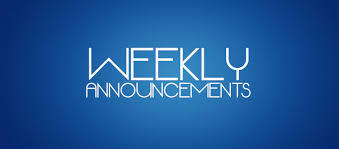 Middle and High Weekly Announcements