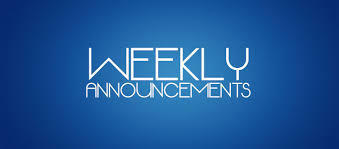 Middle and High Weekly Announcements